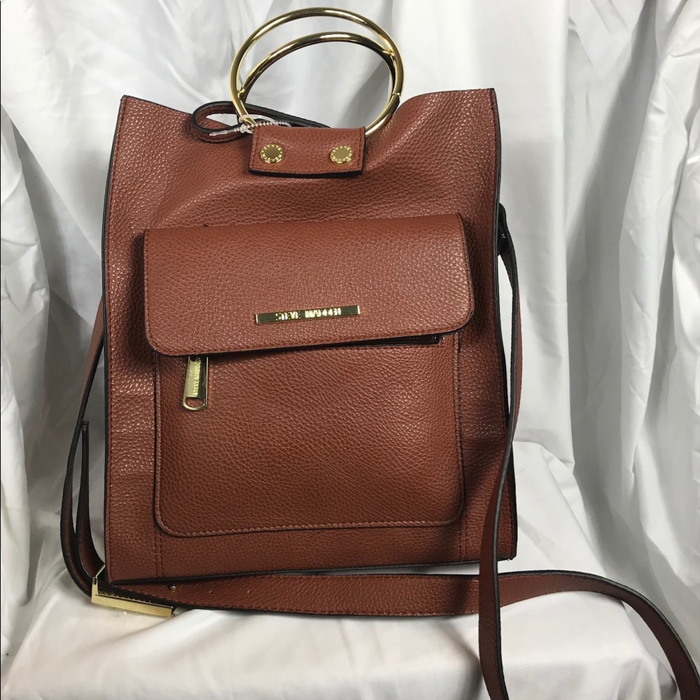 BRAND NEW STEVE MADDEN Cognac Color Purse (2)
